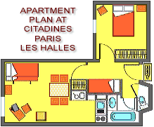 Plan of Citadines Les Halles