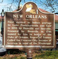 New Orleans historic land marker