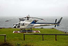 The Marion Dufresne\'s Eurocopter Ecureuil AS 350 B2 F-ODLI on Kerguelen, flown by Pascal Brun