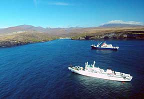 The France Telecom cable-laying ship Leon Thevenin.