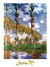 Poplars at Giverny, Claude Monet