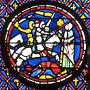 Detail of stained glass window