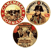 Camembert cheese labels