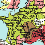 Map of Germanic Kingdoms and East Roman Empire, 526-600 A.D.