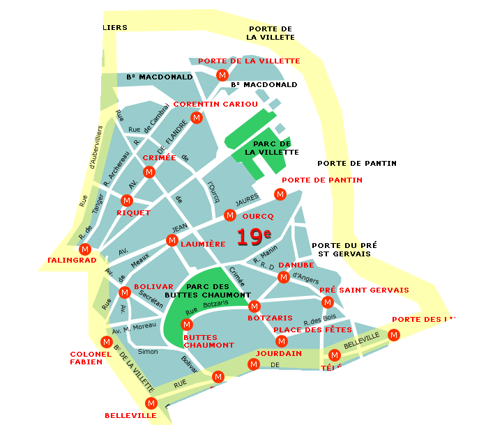 paris plan arrondissement. plan par arrondissement Hotels