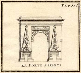 Porte St-Denis, copperplate engraving by Giffart, 1706.