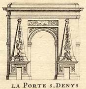 Copperplate engraving of Porte St-Denis, Giffart, 1706.