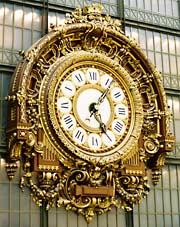 Clock overlooking the great hall.