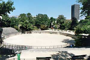 Arenes de Lutece, viewed from upper bleachers.