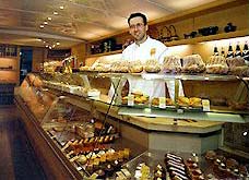 Thierry Mulhaupt behind the pastry counter