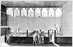 Jeu de paume court illustration