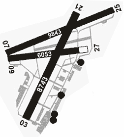 Diagram of Le Bourget Airport complex.